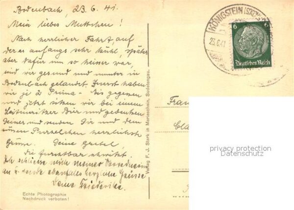 Bodenbach-Tetschen Boehmen Schäferwand Schloss – Bild 2