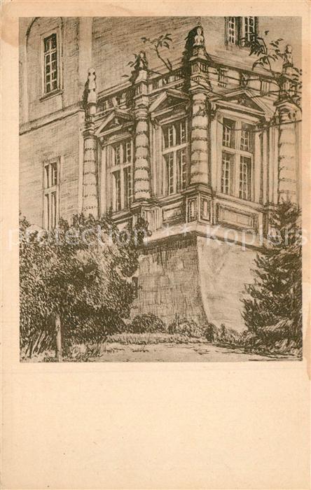 Rheydt Schloss Bleistiftzeichnung Amalie Lenss