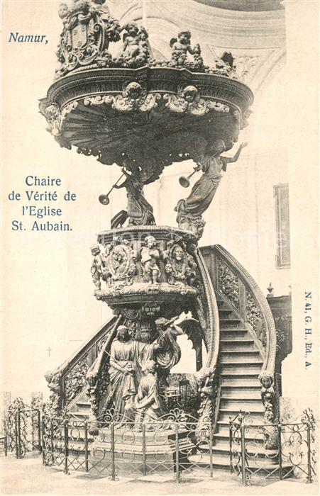 Namur sur Meuse Chaire de Verite de Eglise Saint Aubain