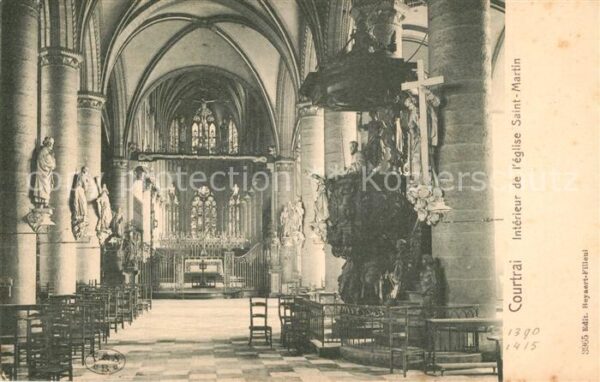 Courtrai KORTRIJK Flandre Belgie Eglise Saint Martin Interieur