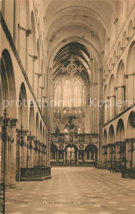 Tournai Hainaut Nef principale de la Cathedrale