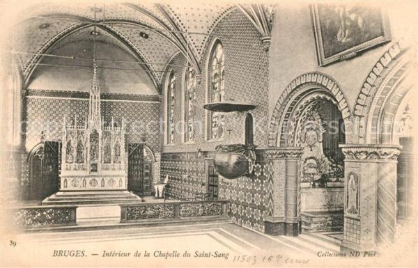 Bruges BRUGGE Belgie Chapelle du Saint Sang Interier