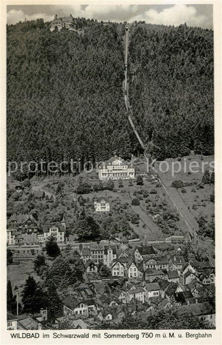 Wildbad Schwarzwald Sommerberg Bergbahn