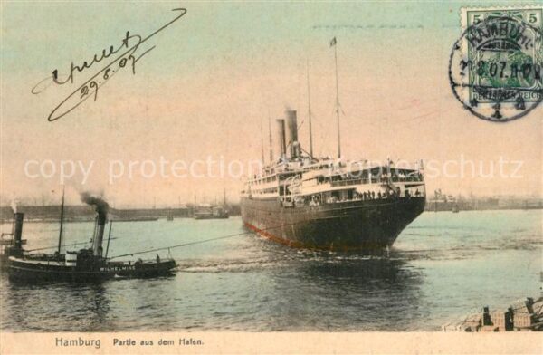 Dampfer Oceanliner Hamburg Hafen