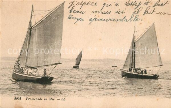 Segelboote Promenade en Mer