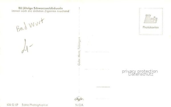 Zigarre 80-j?hrige Schwarzwaldb?uerin – Bild 2
