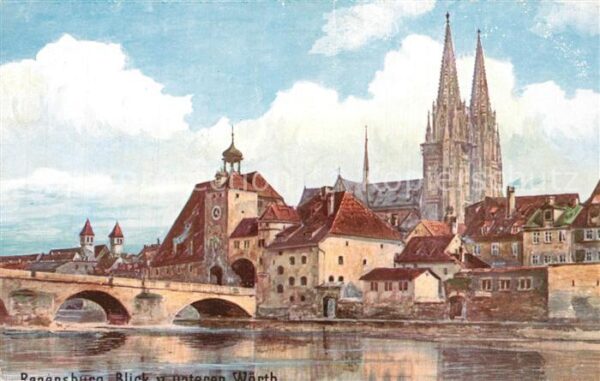 Verlag WIRO Wiedemann Nr. 2152 Regensburg Blick vom unteren W?hrd