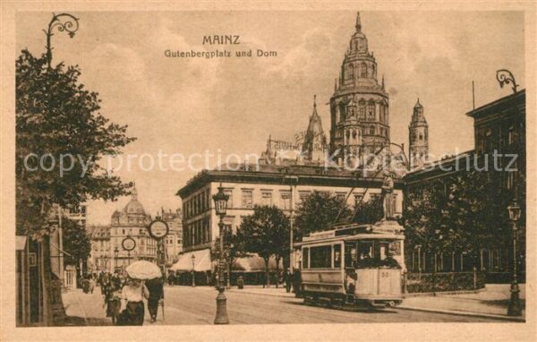 Mainz Rhein Gutenbergplatz Dom