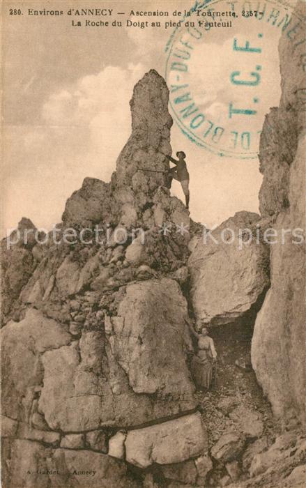 Klettern Bergsteigen Ascension de la Tournette Roche du Doig