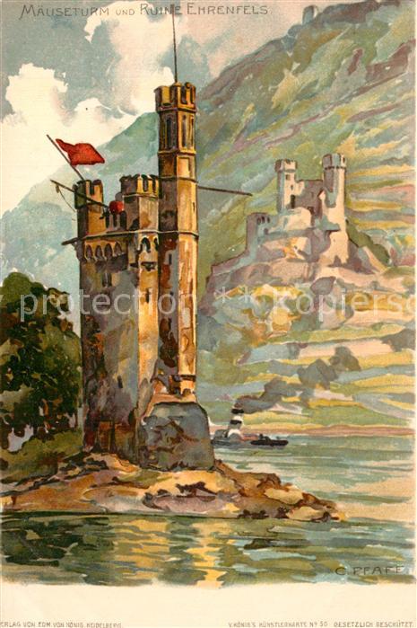 Pfaff C. M?useturm Ruine Ehrenfels