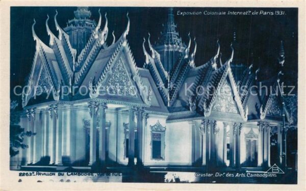 Exposition Coloniale Internationale Pari Pavillon du Cambodge