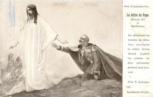 Wilhelm II Lettre du Pape Benoit XV a Guillaume