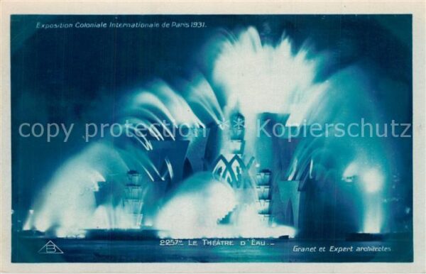 Exposition Coloniale Internationale Pari Theatre d_Eau