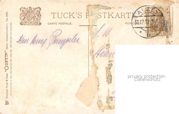 Verlag Tucks Oilette Nr. 846 Katerfr?hst?ck F. Hildebrandt – Bild 2