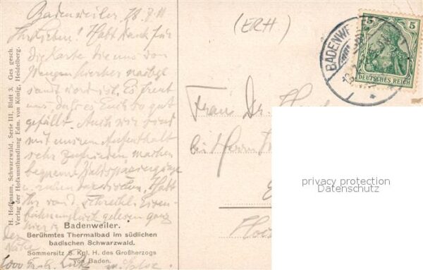 Hoffmann Heinrich Badenweiler Thermalbad Sommersitz des G – Bild 2