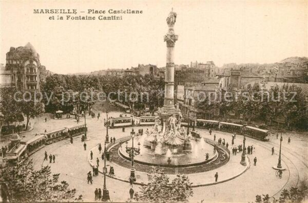 Strassenbahn Marseille Place Castellane Fontaine Can