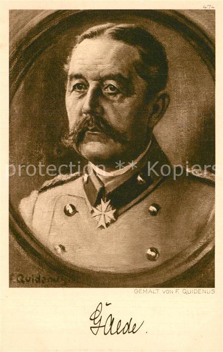 Militaria Generaele Stab Deutschland Hans Gaede K?nstlerkarte F. Quidenus