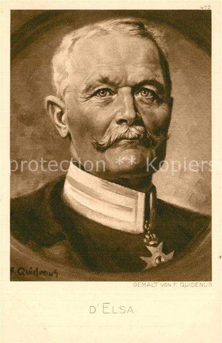 Militaria Generaele Stab Deutschland Karl Ludwig d?Elsa gemalt von F. Quiden