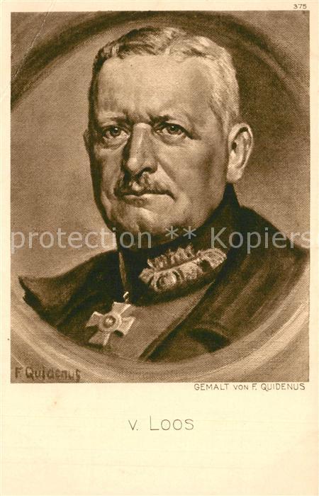 Militaria Generaele Stab Deutschland Von Loos gemalt von F. Quidenus