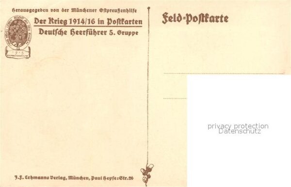 Militaria Generaele Stab Deutschland Von Loos gemalt von F. Quidenus – Bild 2