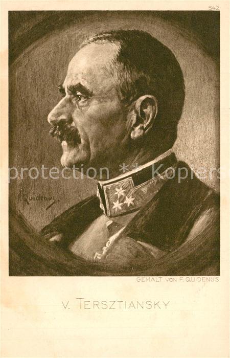 Militaria Gener?le Stab Von Tersztiansky gemalt von F. Quidenus