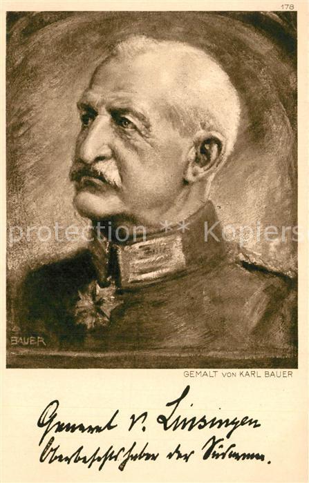 Militaria Generaele Stab Deutschland Alexander von Linsingen gemalt von Karl
