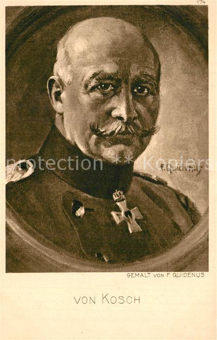 Militaria Generaele Stab Deutschland Robert Kosch gemalt von F. Quidenus