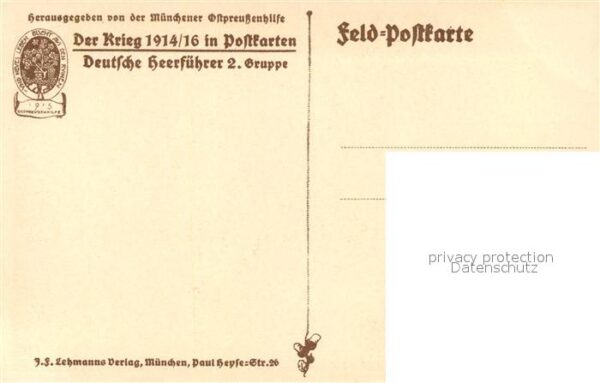 Militaria Generaele Stab Deutschland Hermann von Eichhorn gemalt von Kalr Ba – Bild 2