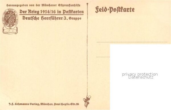 Militaria Generaele Stab Deutschland Remus von Woyrsch K?nstler F. Quidenus – Bild 2