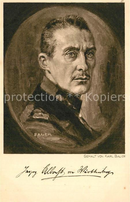Militaria Generaele Stab Deutschland Albrecht Herzog von W?rttemberg K?nstle