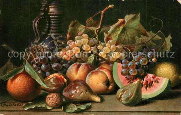 Kuenstlerkarte Obst Stillleben