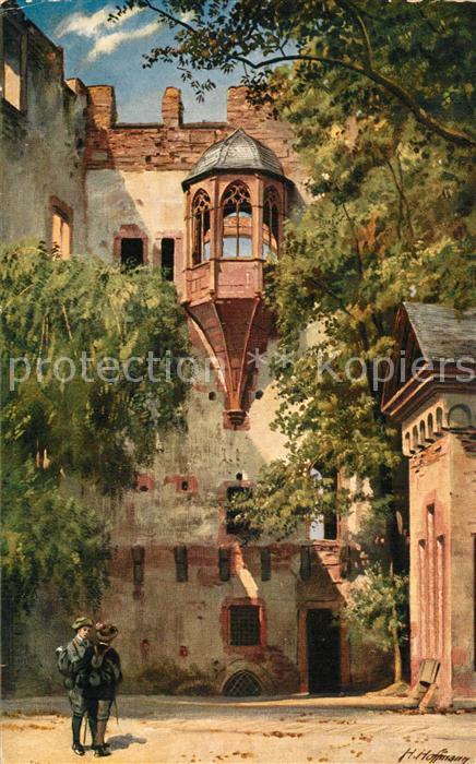 Hoffmann Heinrich Schloss Heidelberg Erker am Bibliotheks