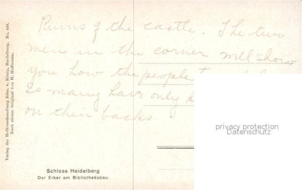 Hoffmann Heinrich Schloss Heidelberg Erker am Bibliotheks – Bild 2