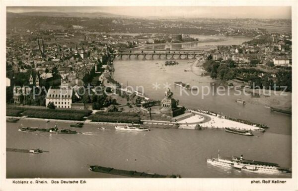 Foto Kellner Rolf Nr. 5408 Koblenz am Rhein Deutsches Eck