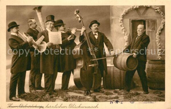 Musikanten Gl?ckwunsch Cello Saxophon Tuba