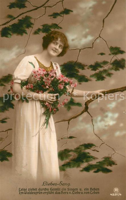 Foto RPH Nr. 4531/4 Liebes-Sang Frau Blumen