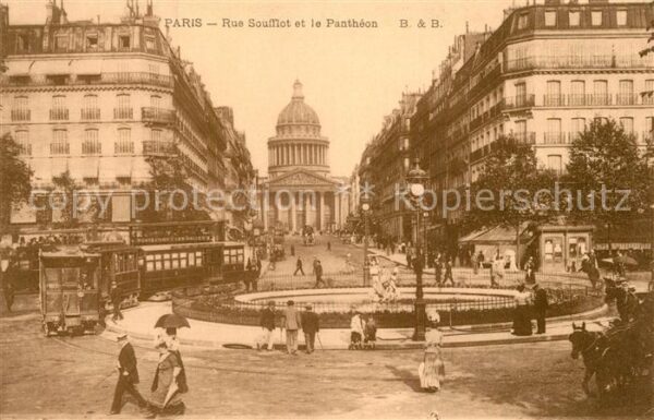 Strassenbahn Paris Rue Soufflot Pantheon