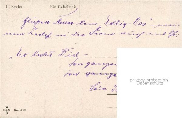 Kuenstlerkarte C. Krebs Ein Geheimnis – Bild 2