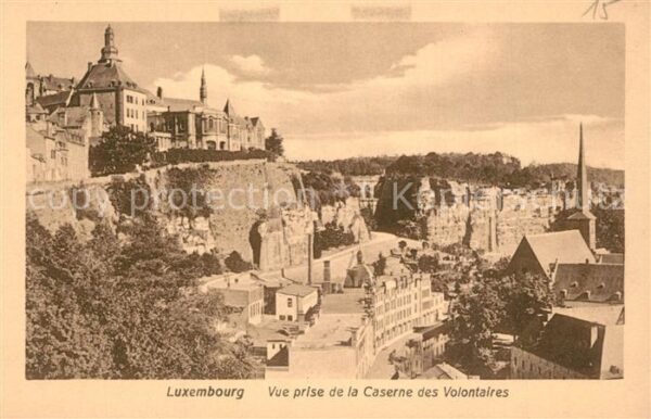 LUXEMBOURG  Luxemburg Vue prise de la Caserne des Volontaires
