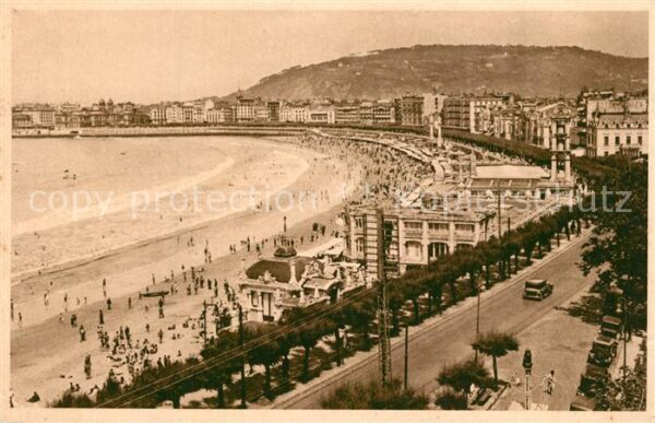 San Sebastian  Pais Vasco ES Vista general de la Playa
