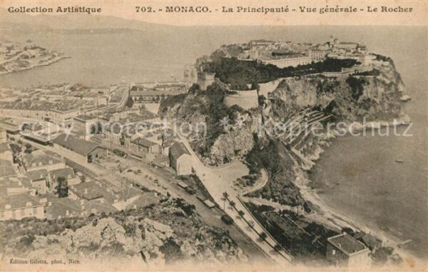 Monaco Vue Generale Le Rocher de la Principaut