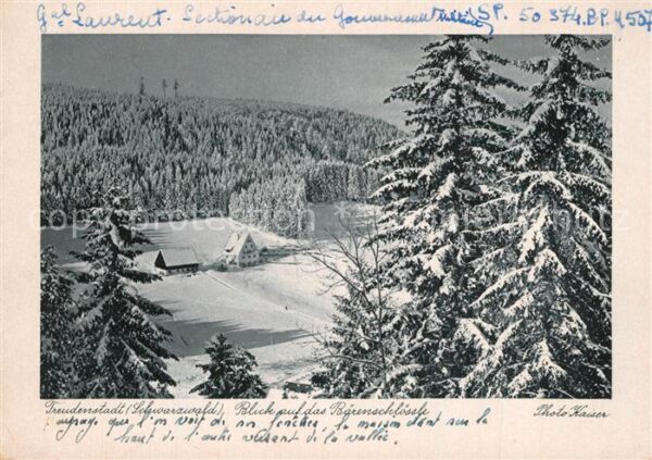 Freudenstadt Blick auf Bärenschlössle Winterlandscha
