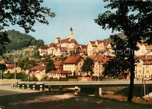 Horb Neckar Neckarbrücke Stadtansicht mit Kirche