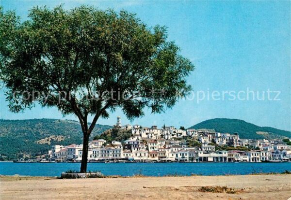 Poros Uferweg Blick zur Stadt