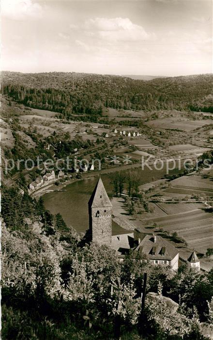 Zwingenberg Neckar Fliegeraufnahme Gasthaus Pension zum An
