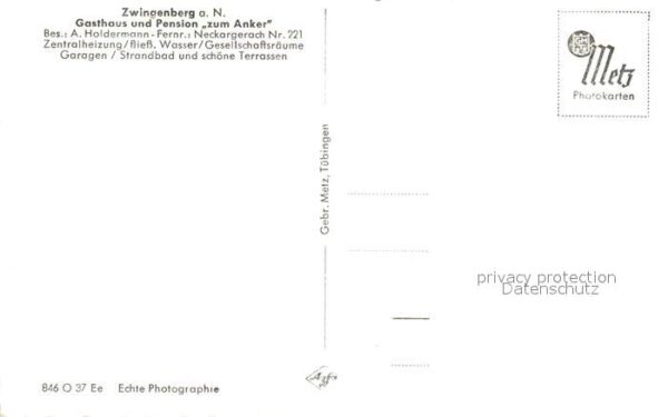 Zwingenberg Neckar Fliegeraufnahme Gasthaus Pension zum An – Bild 2