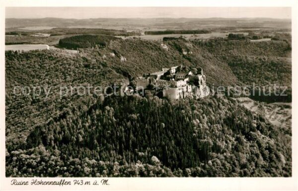 Neuffen Fliegeraufnahme Burg Hohen-Neuffen Ruin