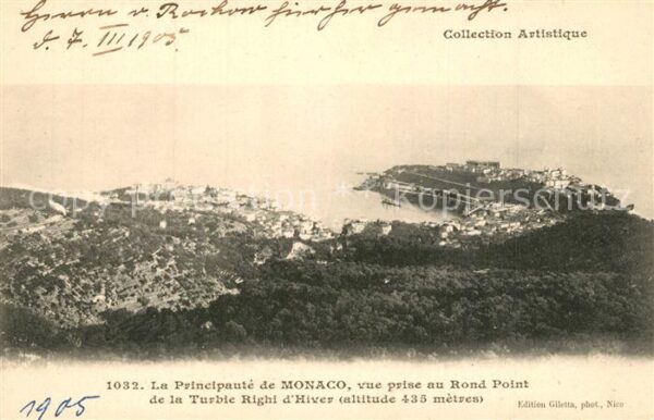 Monaco Vue prise au Rond Point