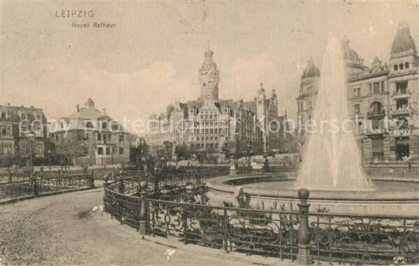 Leipzig Rathaus Brunnen
