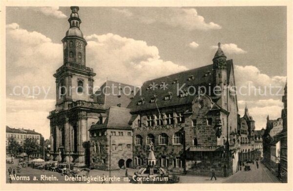 Worms Rhein Dreifaltigkeitskirche mit Cornelianum